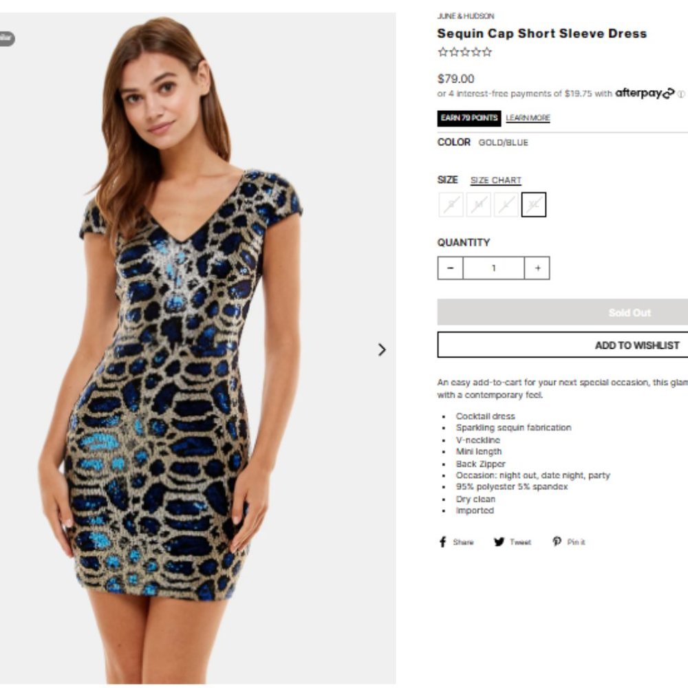 Sequin Cap Short Sleeve Dress